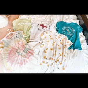 Girls Abercrombie shirt lot- size 5/6
